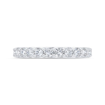 14K White Gold Half-Eternity Wedding Band