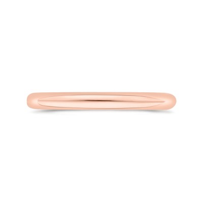 14K Rose Gold Plain Wedding Band