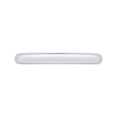 14K White Gold Plain Wedding Band with Milgrain