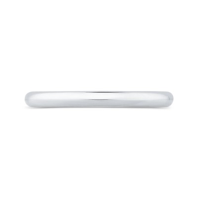 14K White Gold Plain Wedding Band