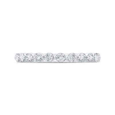 14K White Gold with Round Diamond Eternity Ring