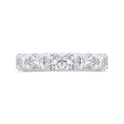 14K White Gold with Round Diamond Eternity Ring