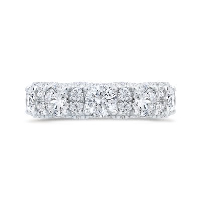 14K White Gold with Round Diamond Eternity Ring