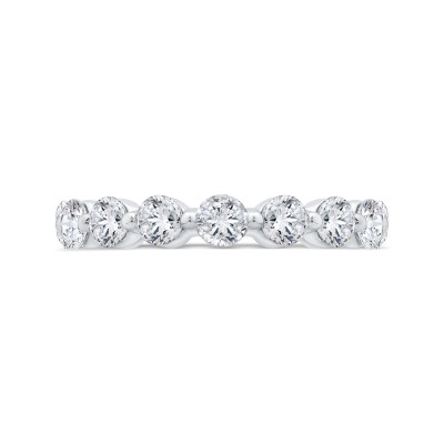 14K White Gold with Round Diamond Eternity Ring