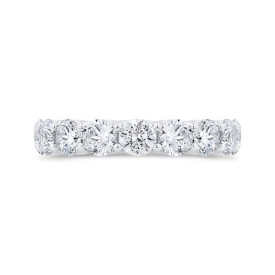 14K White Gold with Round Diamond Eternity Ring