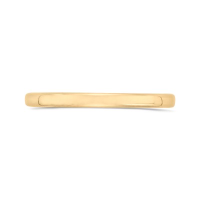 14K Two-Tone Gold Plain Wedding Band
