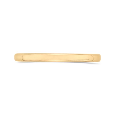 14K Two-Tone Gold Plain Wedding Band