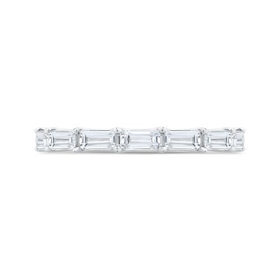 14K White Gold with Baguette Diamond Eternity Ring