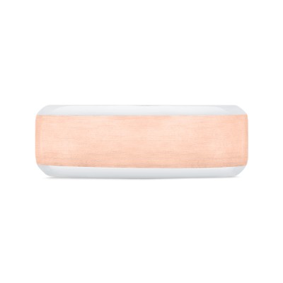 14K Two Tone Gold Men's Band