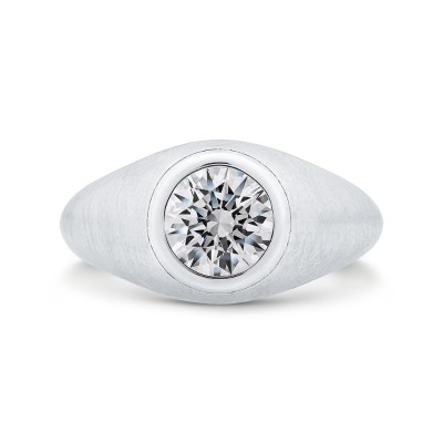 14K White Gold Men's Band