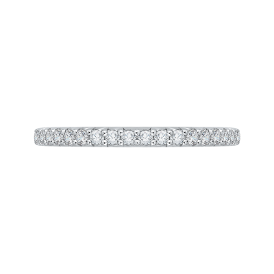 18K White Gold 1/4 Ct Diamond Carizza Wedding Band