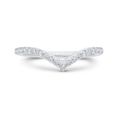 14K White Gold Diamond Wedding Band