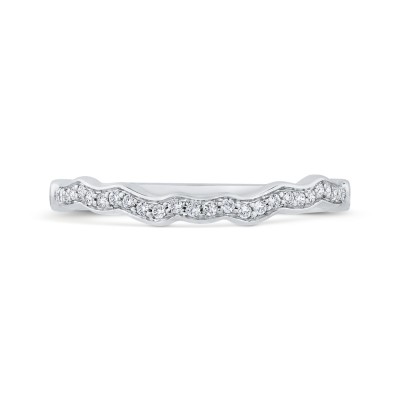 14K White Gold Diamond Wedding Band
