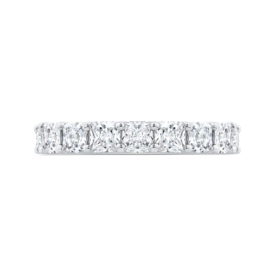 14K White Gold with Cushion Diamond Eternity Ring