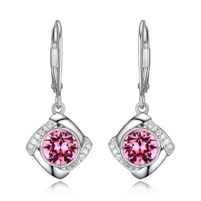 Lady's Silver Polished Sterling Silver Earrings