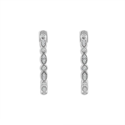 Diamond Hoops Earrings