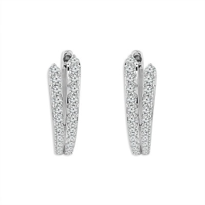 Diamond Hoops Earrings