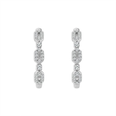 Diamond Hoops Earrings