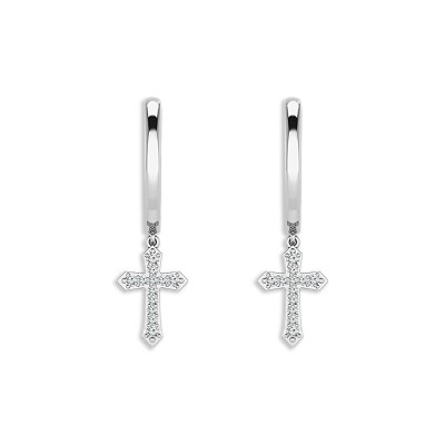 Diamond Hoops Earrings