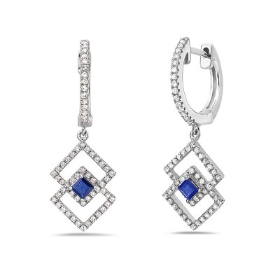 Sapphire & Diamond Earrings