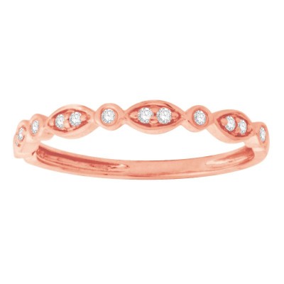 Lady's Rose 10 Karat Stackable Wedding Band