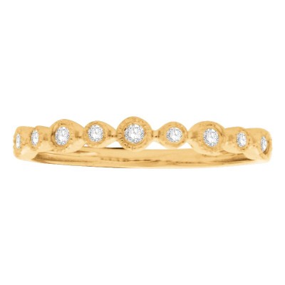 Lady's Yellow 10 Karat Stackable Wedding Band