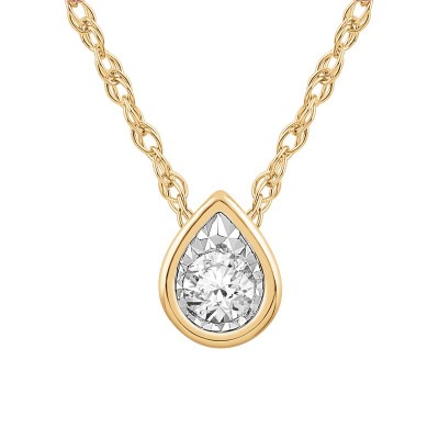 Lady's Yellow 10 Karat Bezel Pendant