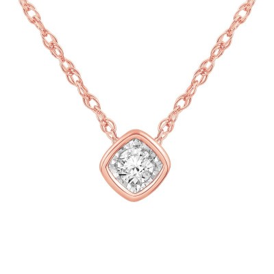 Lady's Rose 10 Karat Bezel Pendant