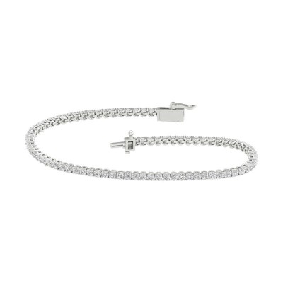14KW 3ctw 4-Prong Tennis Bracelet