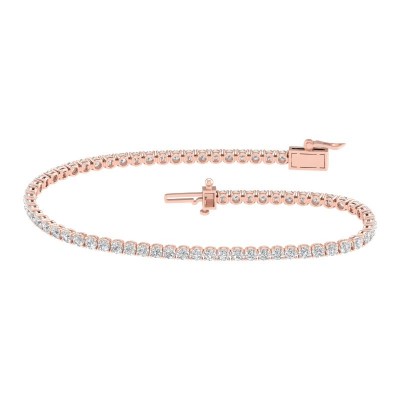 14KR 4ctw 4-Prong Tennis Bracelet