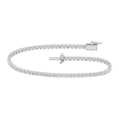 14KW 4ctw 4-Prong Tennis Bracelet