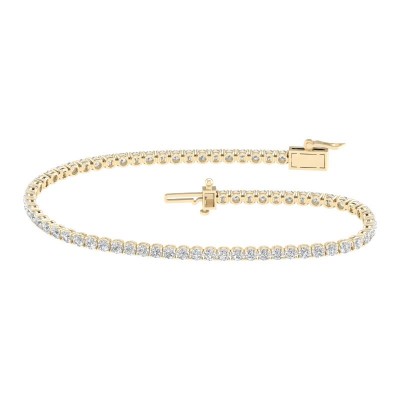 14KY 4ctw 4-Prong Tennis Bracelet