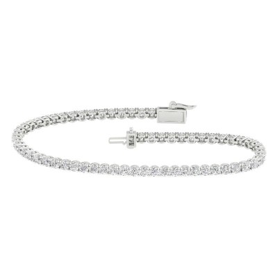 14KW 5ctw 4-Prong Tennis Bracelet
