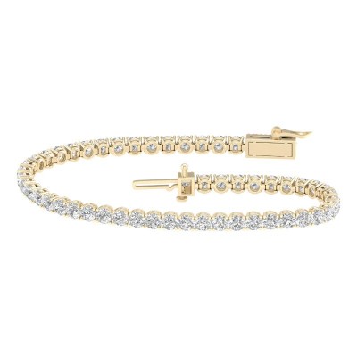 14KY 7ctw 4-Prong Tennis Bracelet