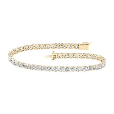 14KY 10ctw 4-Prong Tennis Bracelet