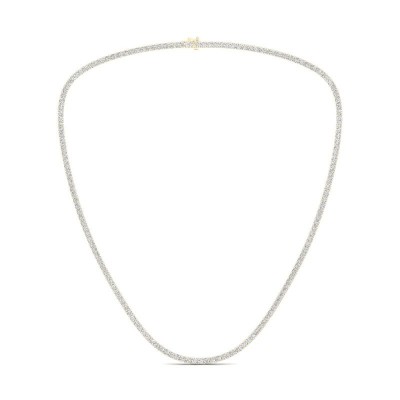 14KY 10ctw 4-Prong Riviera Necklace