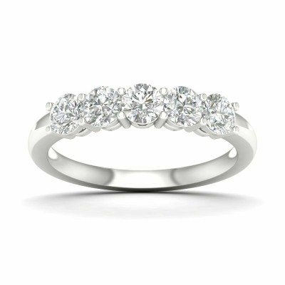 14KW Round 5 Stone Band