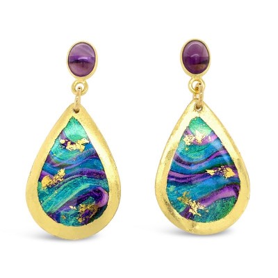 Abalone Teardrop Earrings