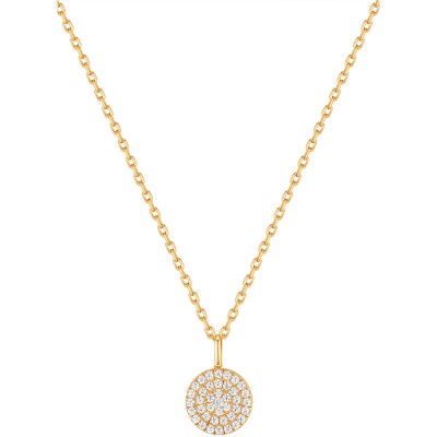 Glam Disc Pendant Necklace