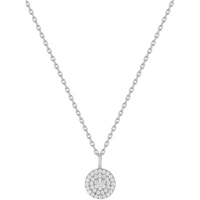 Glam Disc Pendant Necklace