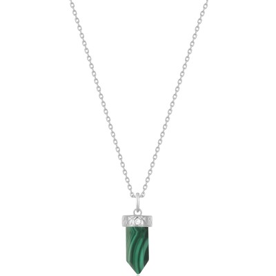 Malachite Point Pendant Necklace