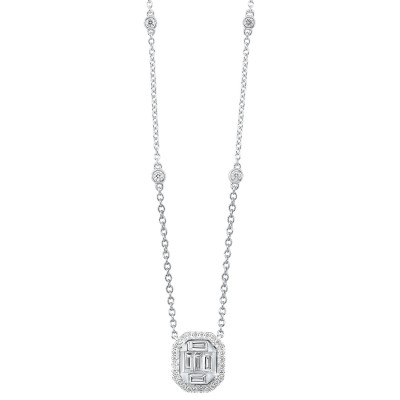 Baguette Diamond Necklace