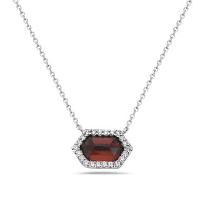 Garnet & Diamond Necklace