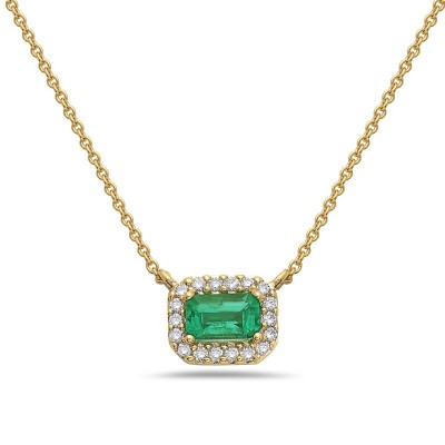 Emerald & Diamond Necklace