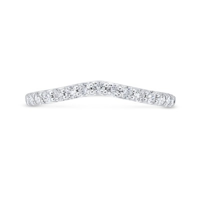 14K White Gold Diamond Wedding Band