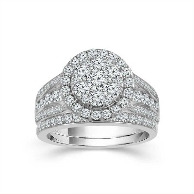 10K White Gold Engagement Ring