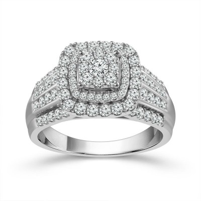 10K White Gold Engagement Ring