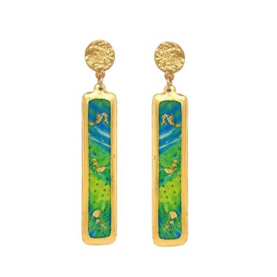 Mahi Mahi Abstract Column Earrings