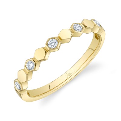 0.16Ct Diamond Hexagon Lady'S Band