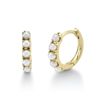 Cultured Pearl Huggie Earring